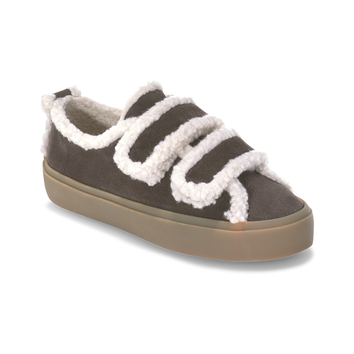 INUIKII - SHEARLING LOW SKO DARK BROWN