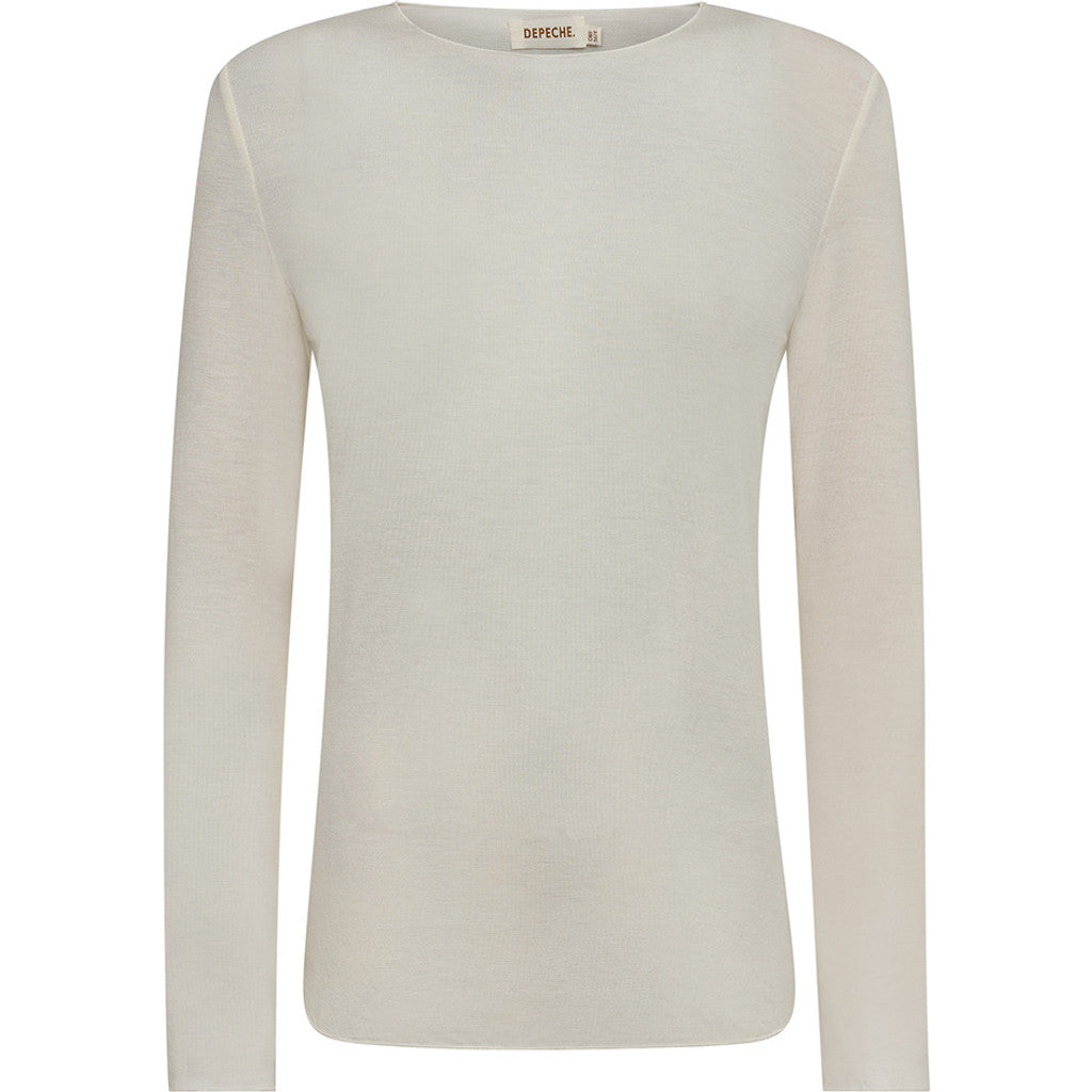 DEPECHE - DREW CASHMERE BLUSE OFF WHITE