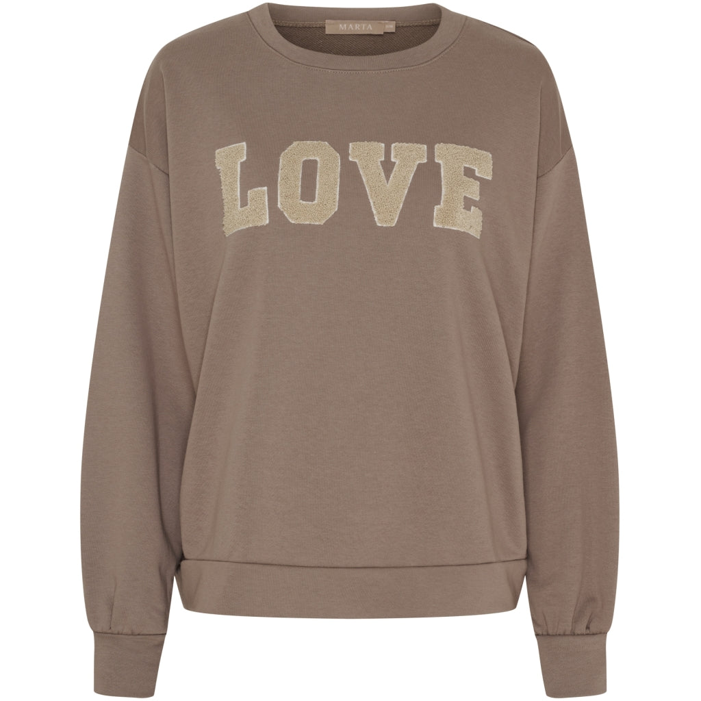 MARTA - JESSA SWEATSHIRT FANGO MELANGE