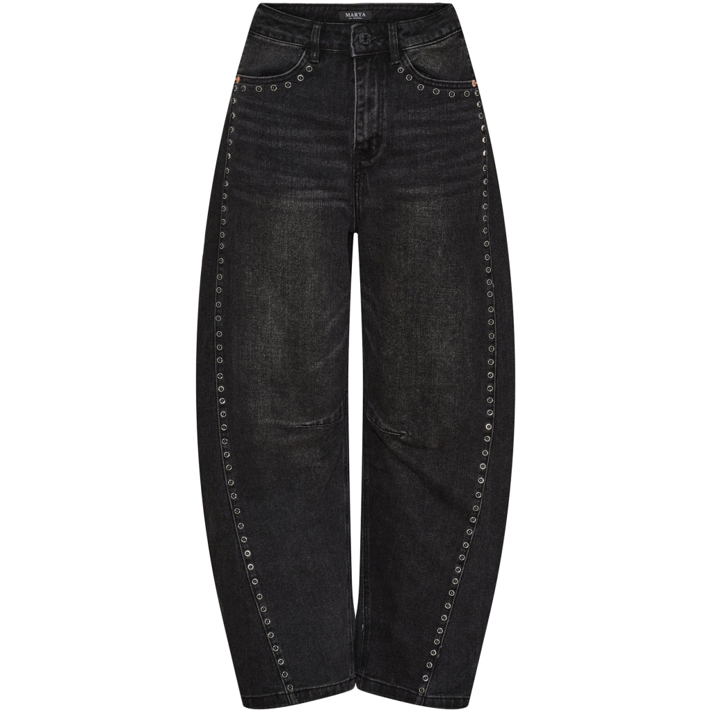 MARTA - BITTEN JEANS BLACK DENIM