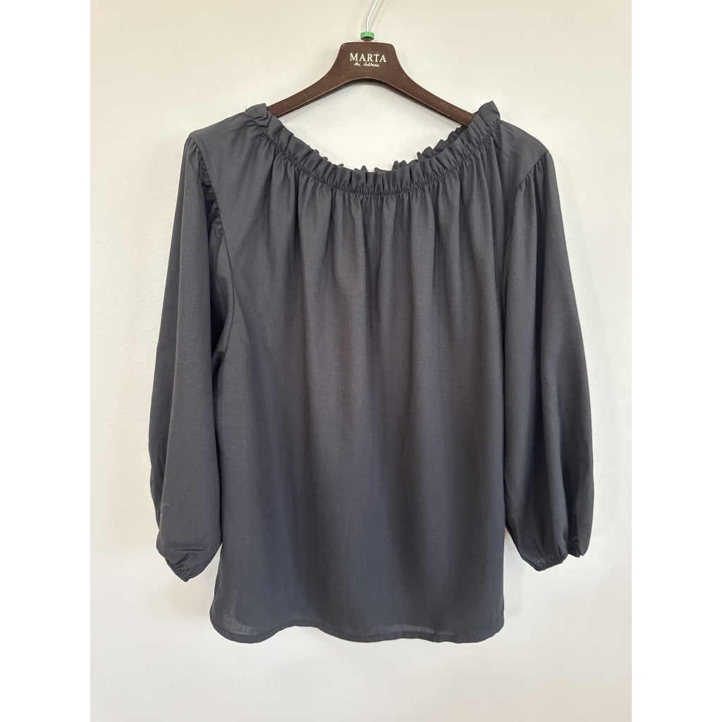 MARTA - JUNIPER BLUSE SORT
