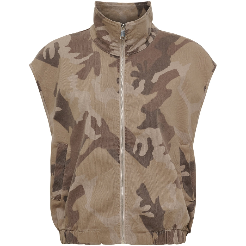 MARTA - SILVER VEST BEIGE CAMO