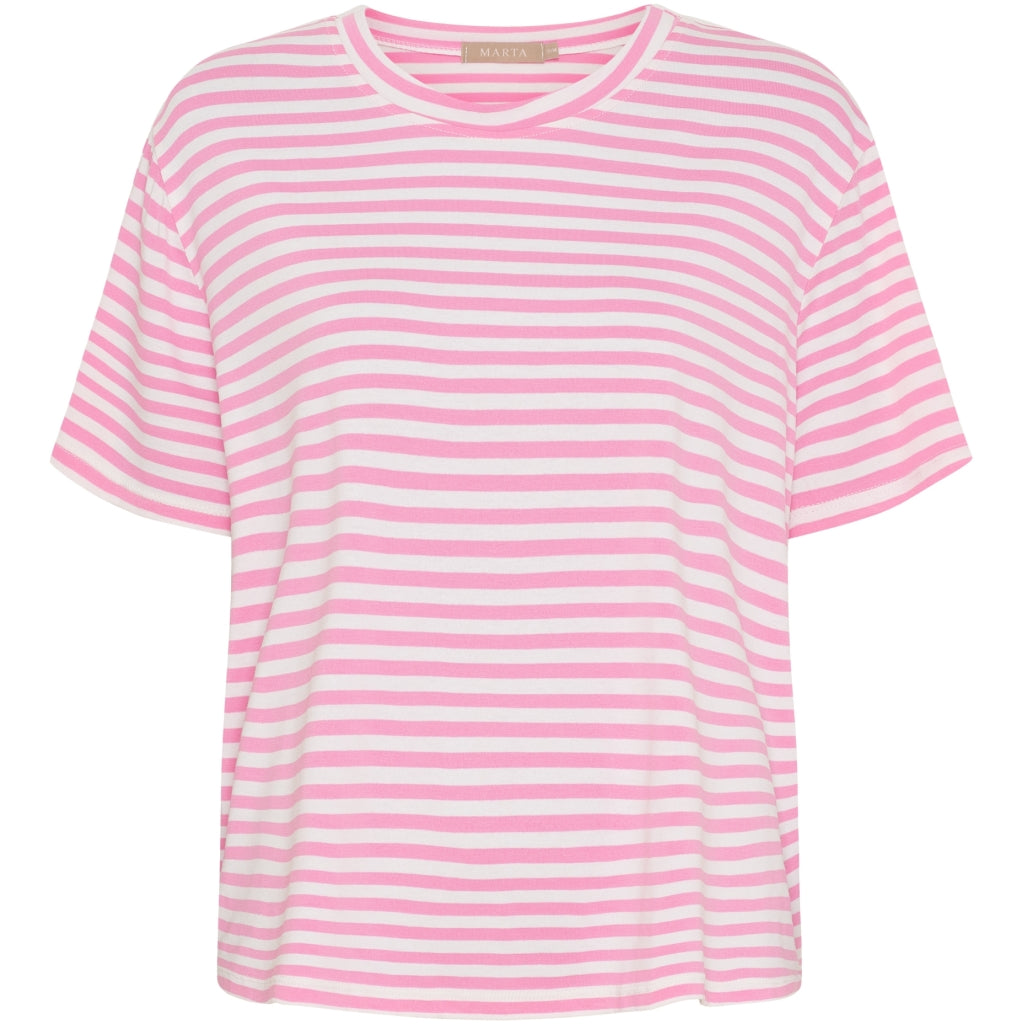 MARTA - ENRICA T-SHIRT BUBBLEGUM STRIPE