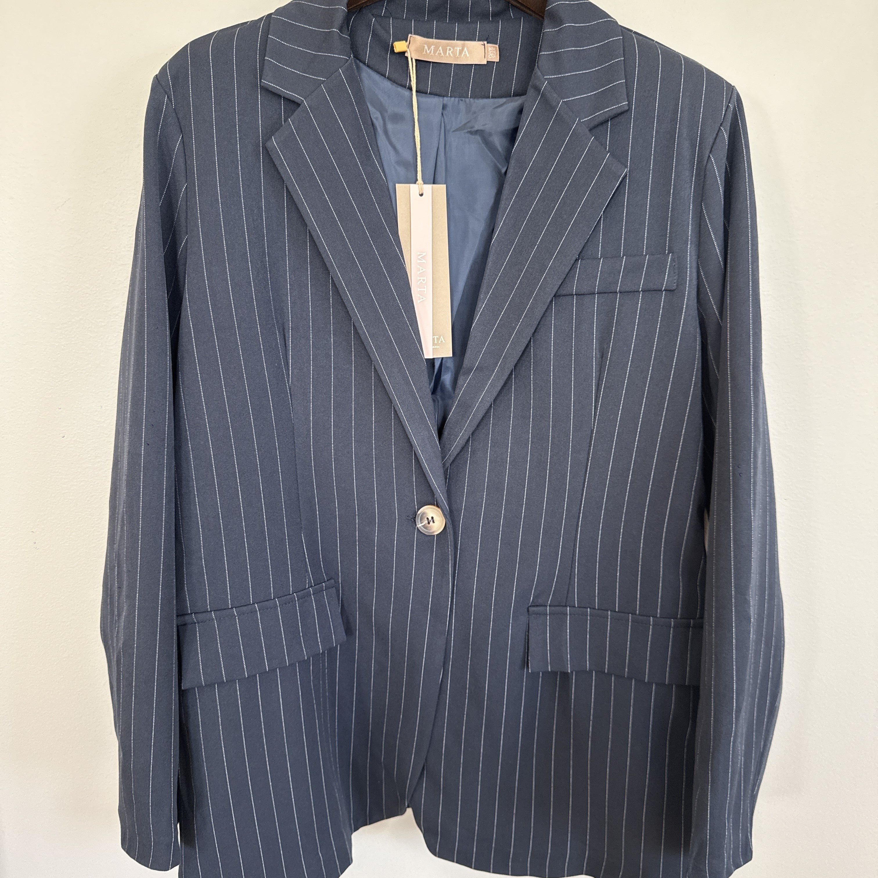 MARTA - DUSK BLAZER NAVY STRIPE