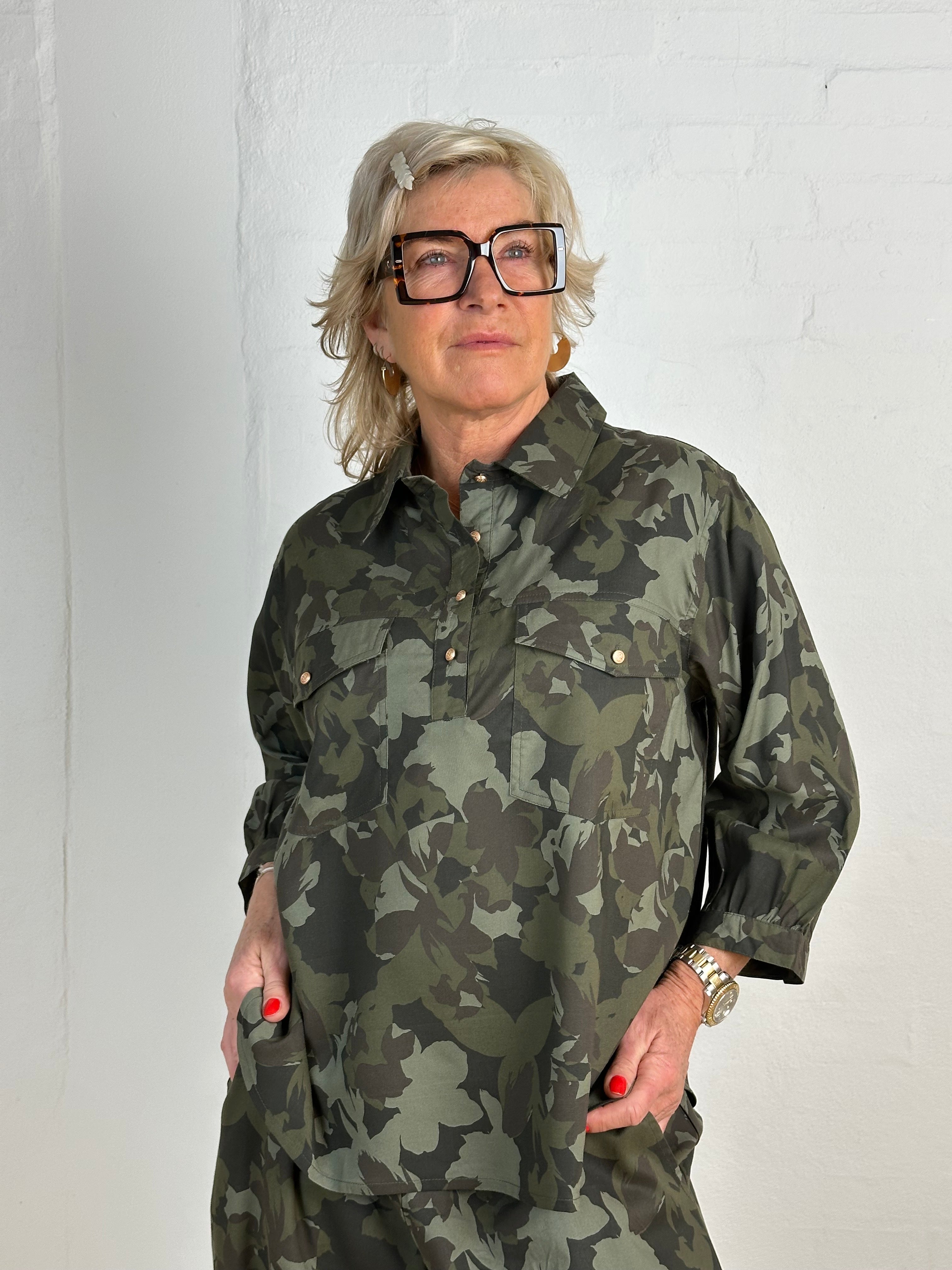 GASPAR - OSLO CAMO BLUSE