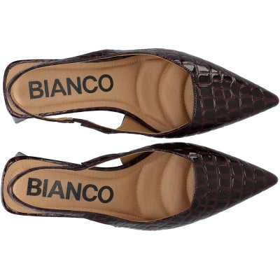 BIANCO - MARALYN SLINGBACK CROCO BURGUNDY