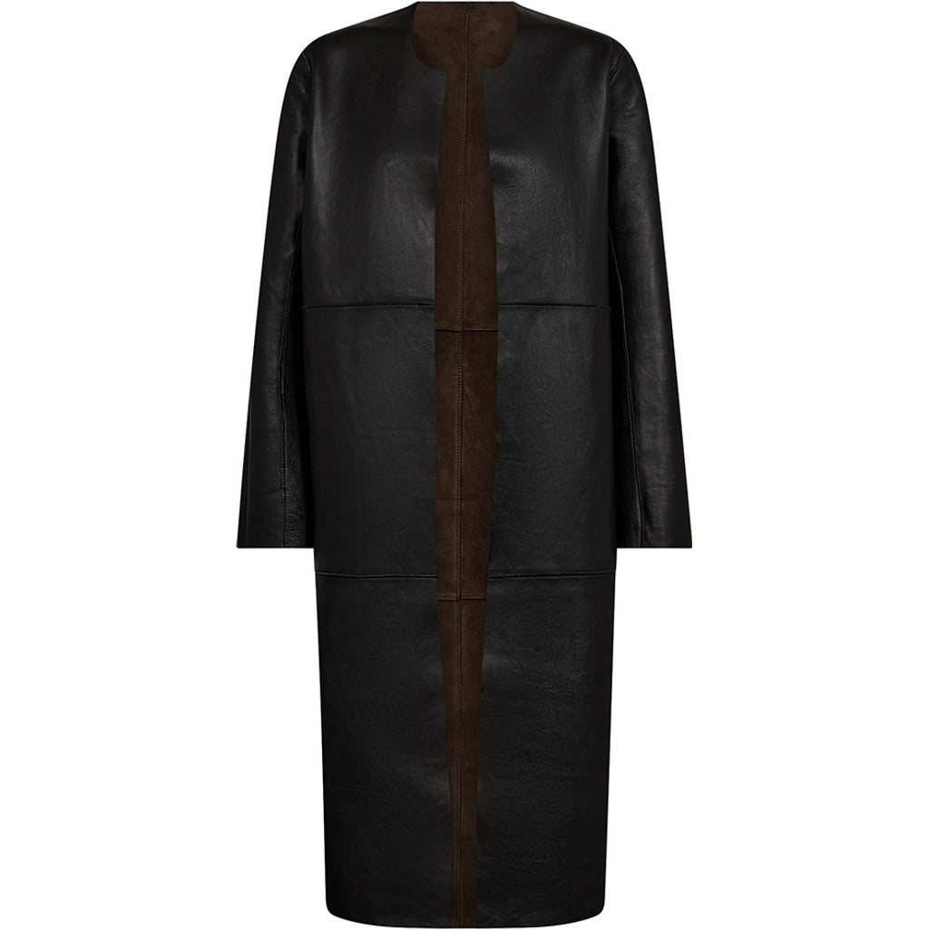 DEPECHE - ZITA VENDBAR JAKKE BROWN/BLACK