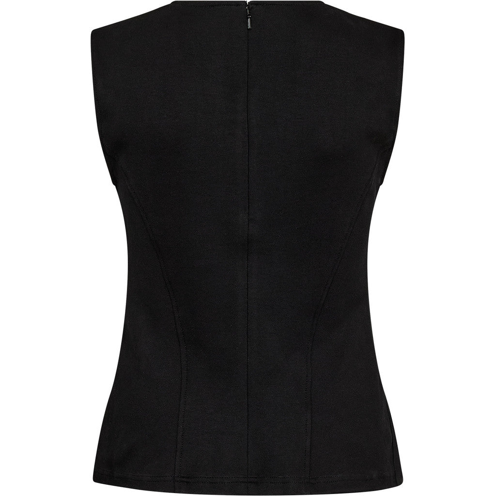 ATELIER TAKTIL - LILY LÆDER TOP SORT