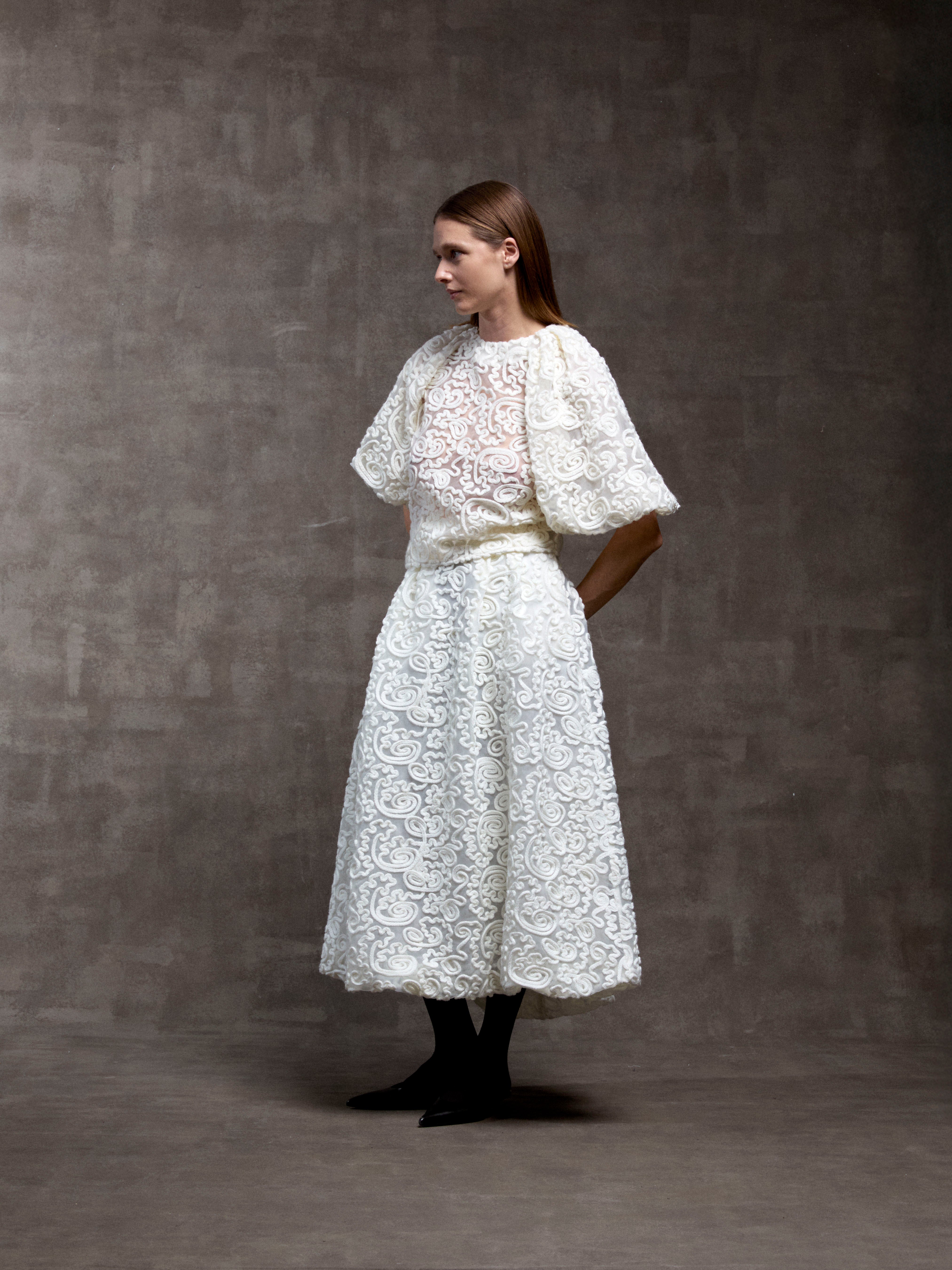 ATELIER TAKTIL - NABIA MESH NEDERDEL ECRU