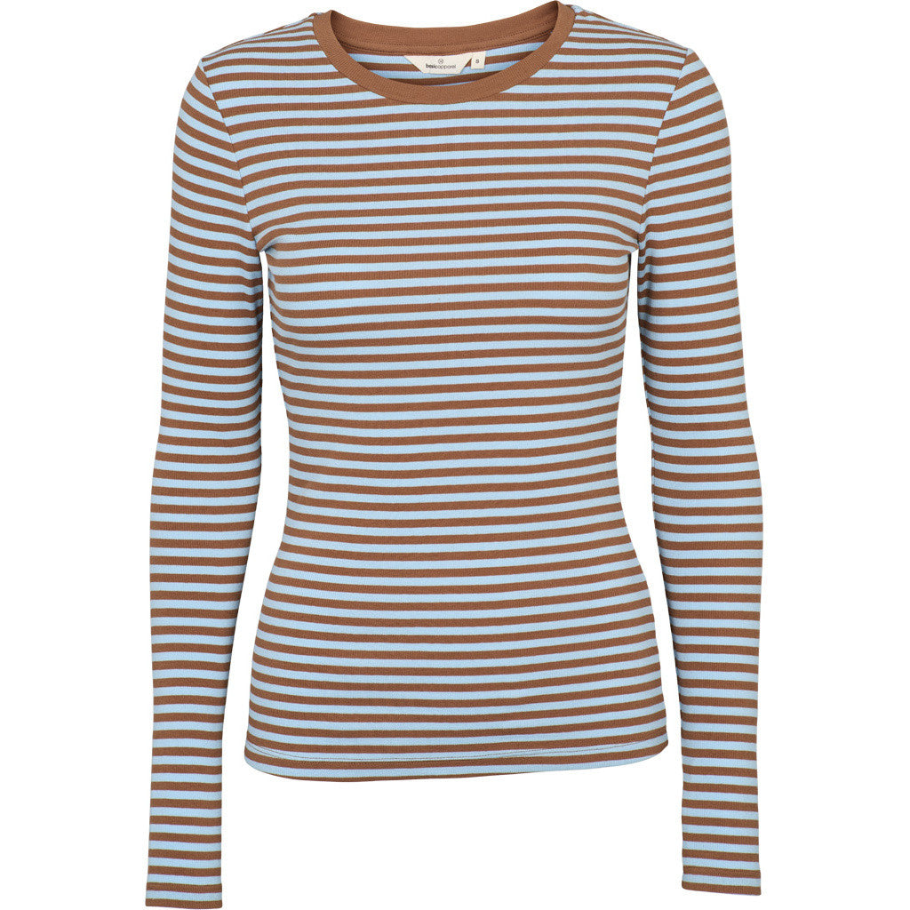 BASIC APPAREL - LUDMILLA LS T-SHIRT NUTHACT/DUTCHCANAL