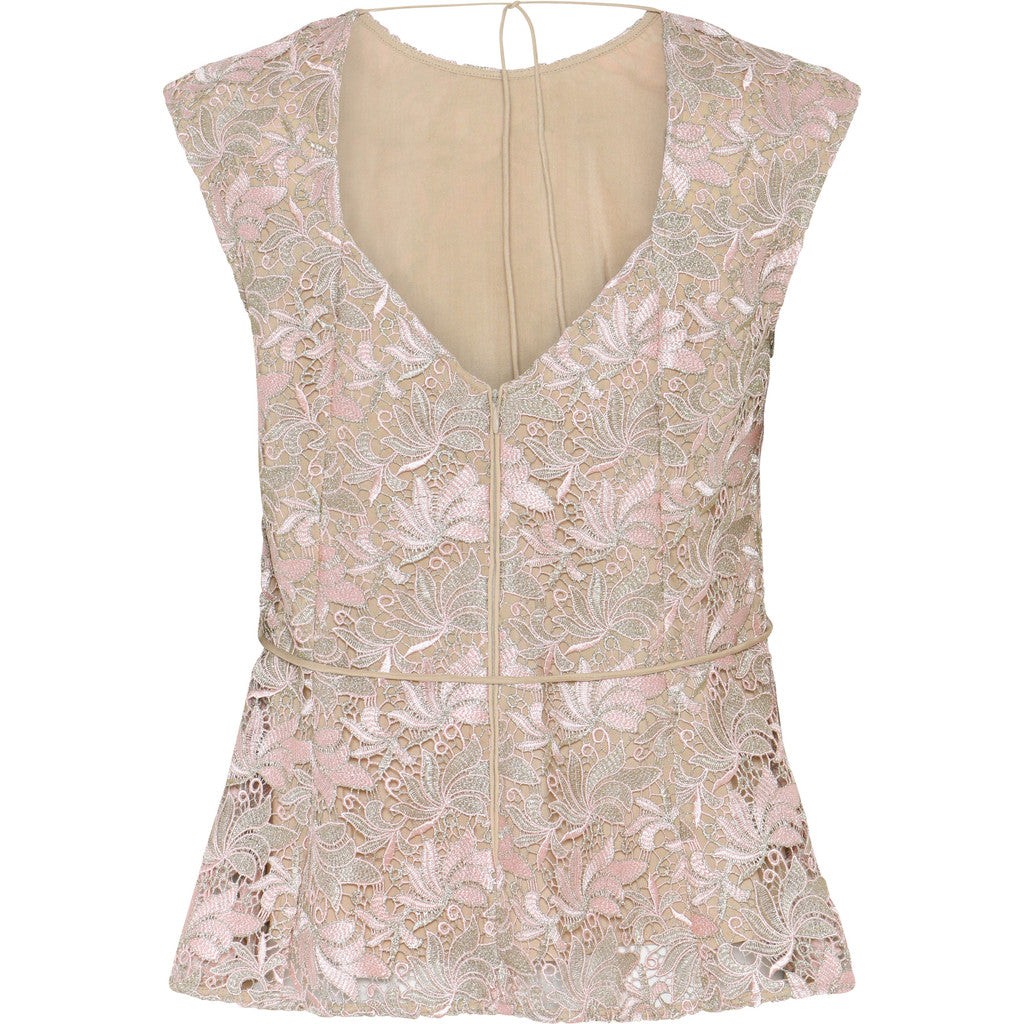 BRUUNS BAZAAR - ORIIA BLUSE ROSE GOLD FLOWER