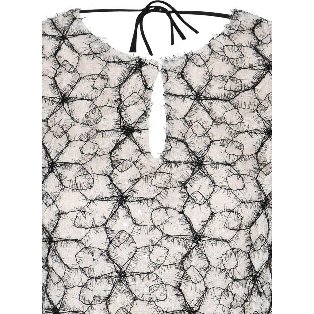 BRUUNS BAZAAR - ORIIA BLUSE CREAM/BLACK