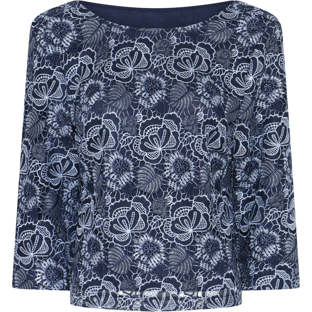 BRUUNS BAZAAR - IGNARA BLUSE BLUE FLOWER