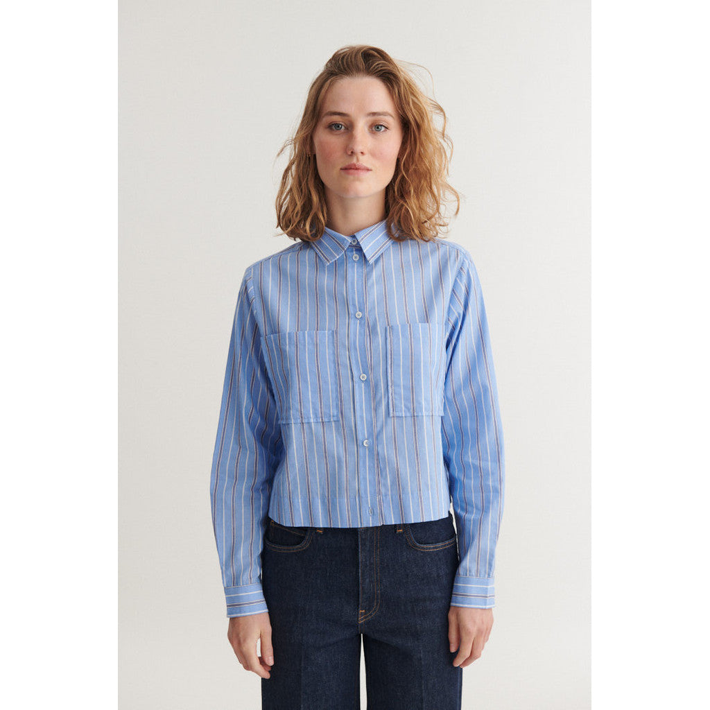 BASIC APPAREL - SIBA SKJORTE FROZEN FJORD