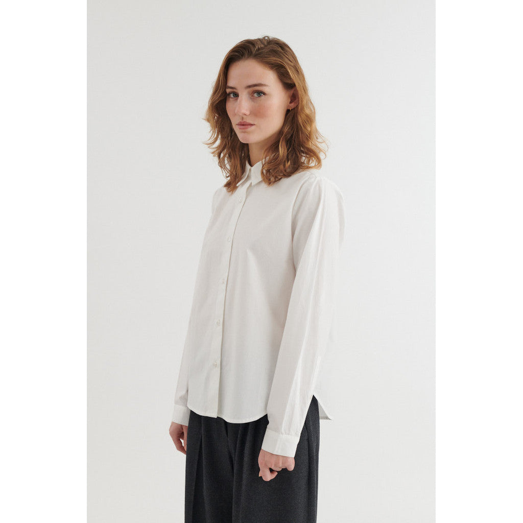 BASIC APPAREL - SILJE SKJORTE BRIGT WHITE