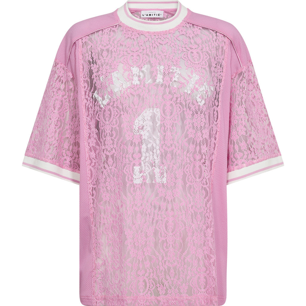 HAUTE L'AMITE - LACE FOOTBALL TEE CANDYFLOSS