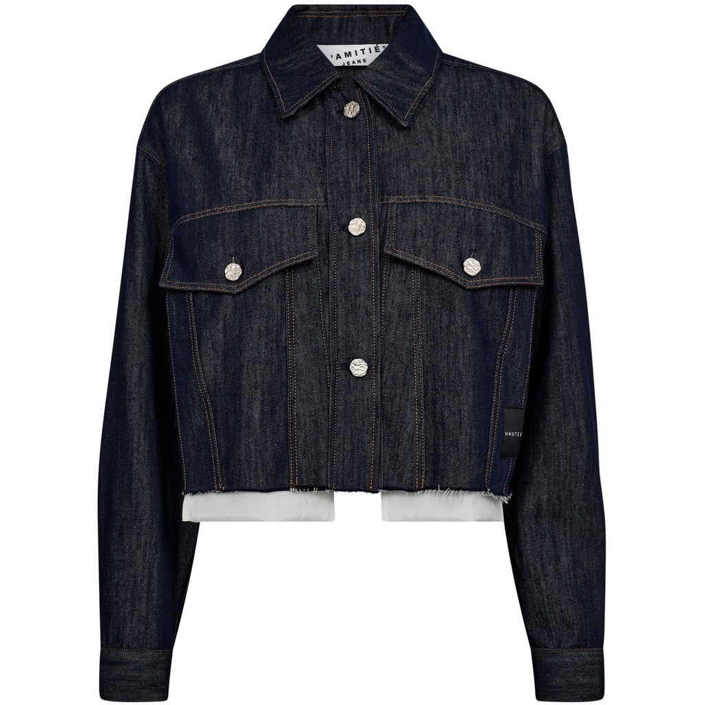 HAUTE L'AMITE - DENIM CARGO SKJORTE DARK DENIM