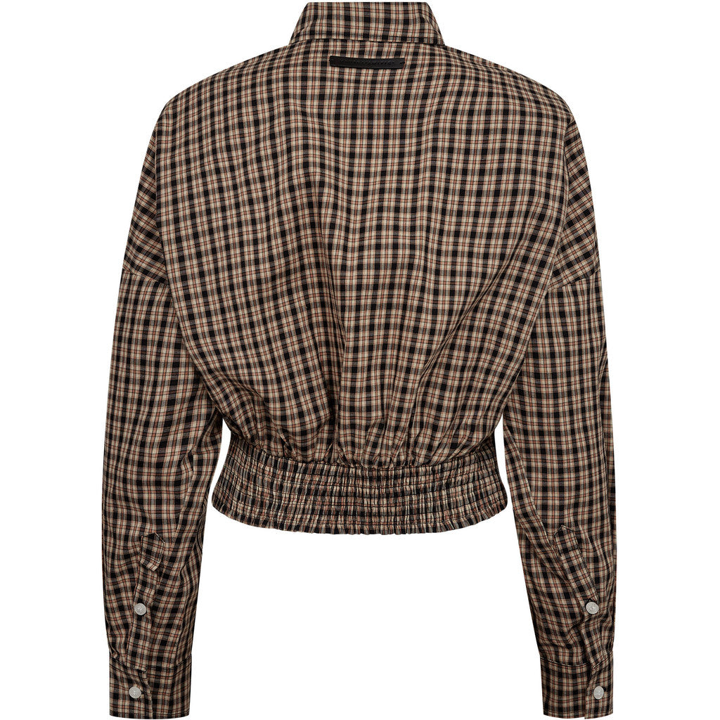 HAUTE L'AMITIE - DESSERT CHECK SMOCK SKJORTE DESSERT