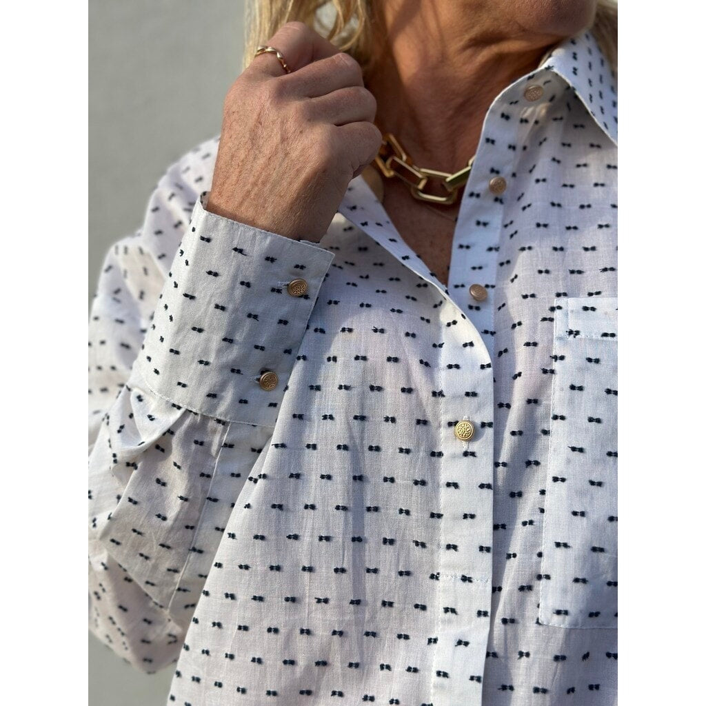 GASPAR - SKAGEN DOT SKJORTE HVID