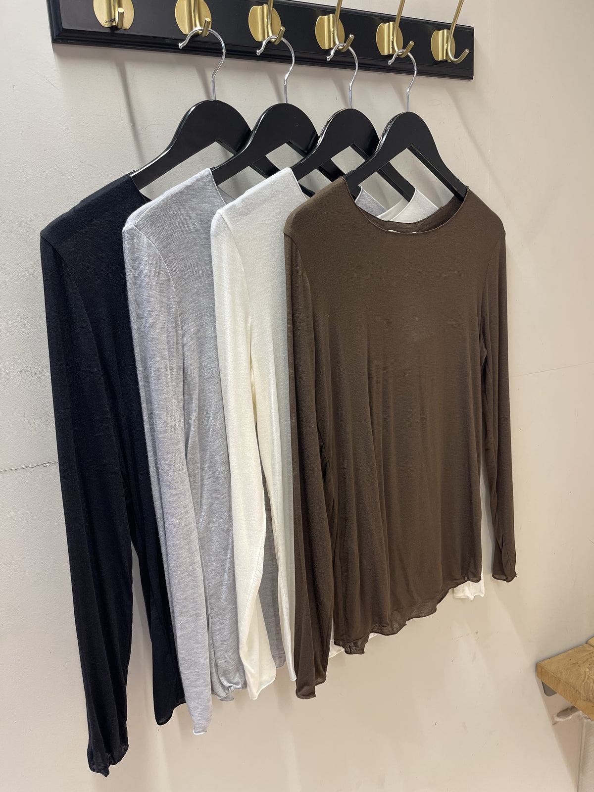 DEPECHE - DREW CASHMERE BLUSE OFF WHITE