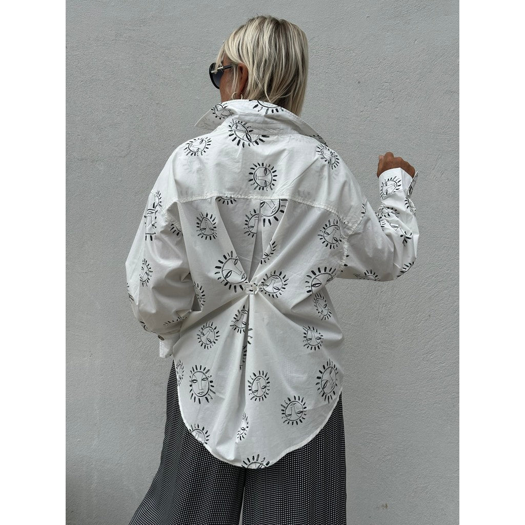 GASPAR - SEVILLA PRINT SKJORTE WHITE