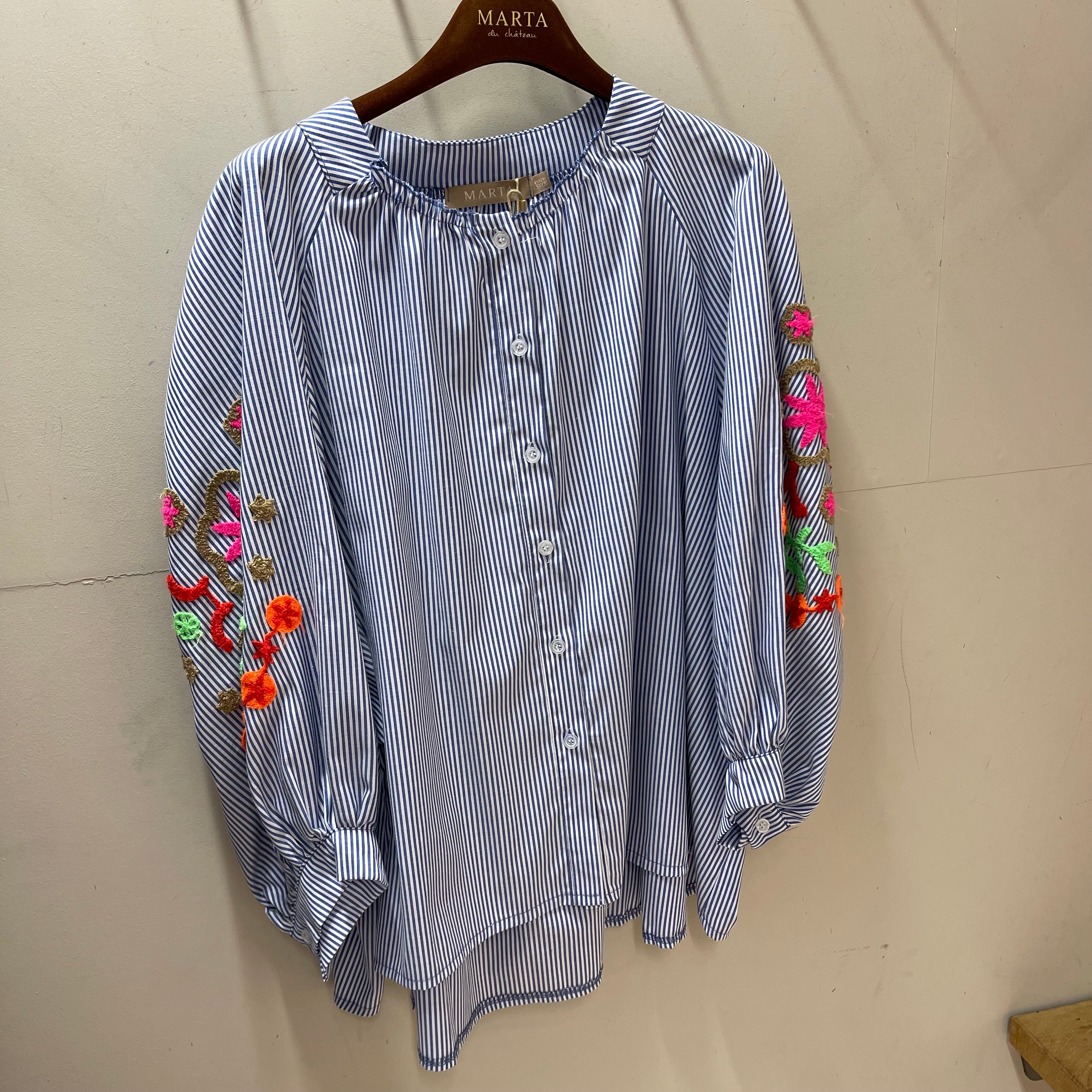 MARTA - ALETA SKJORTE BLUE STRIPE