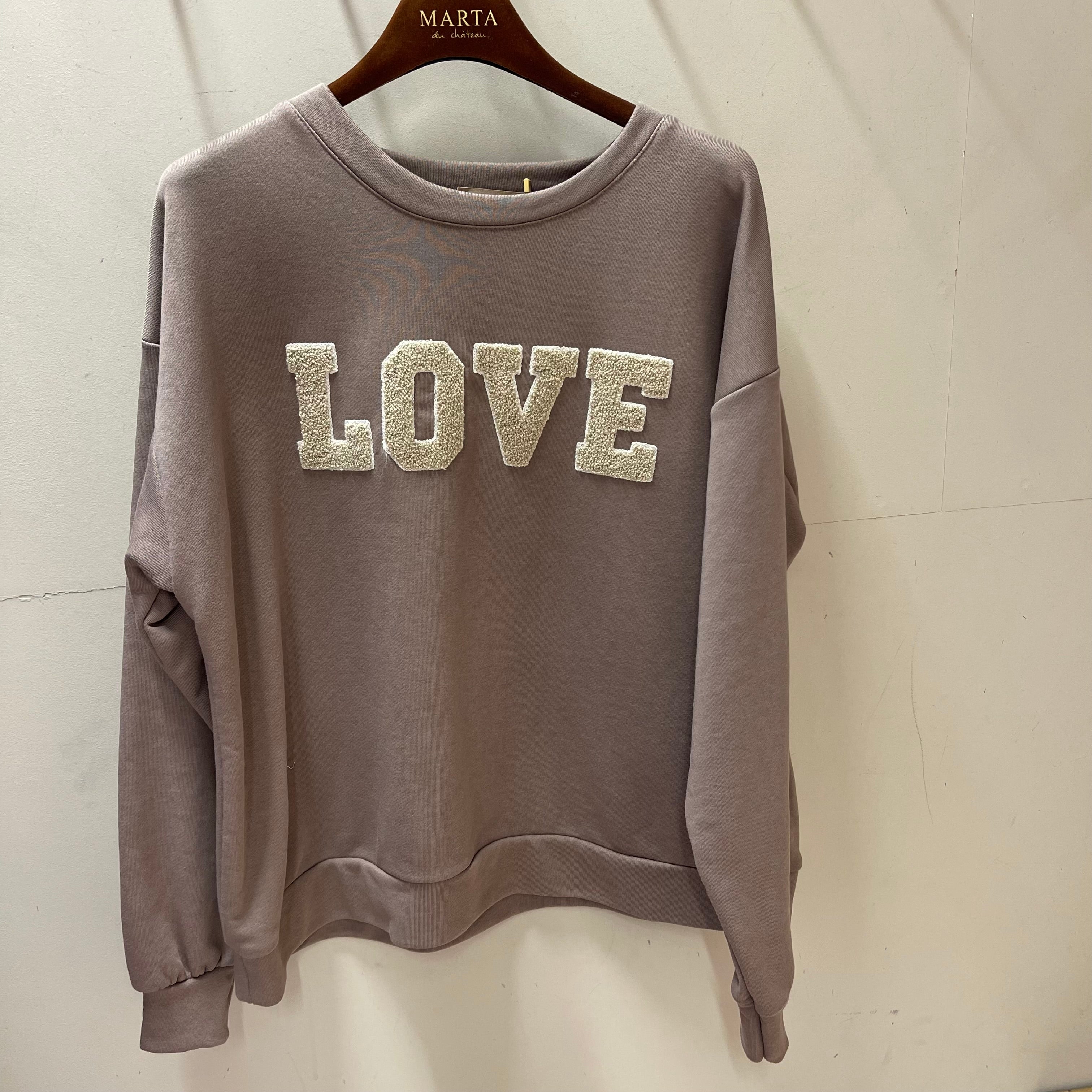 MARTA - JESSA SWEATSHIRT FANGO MELANGE