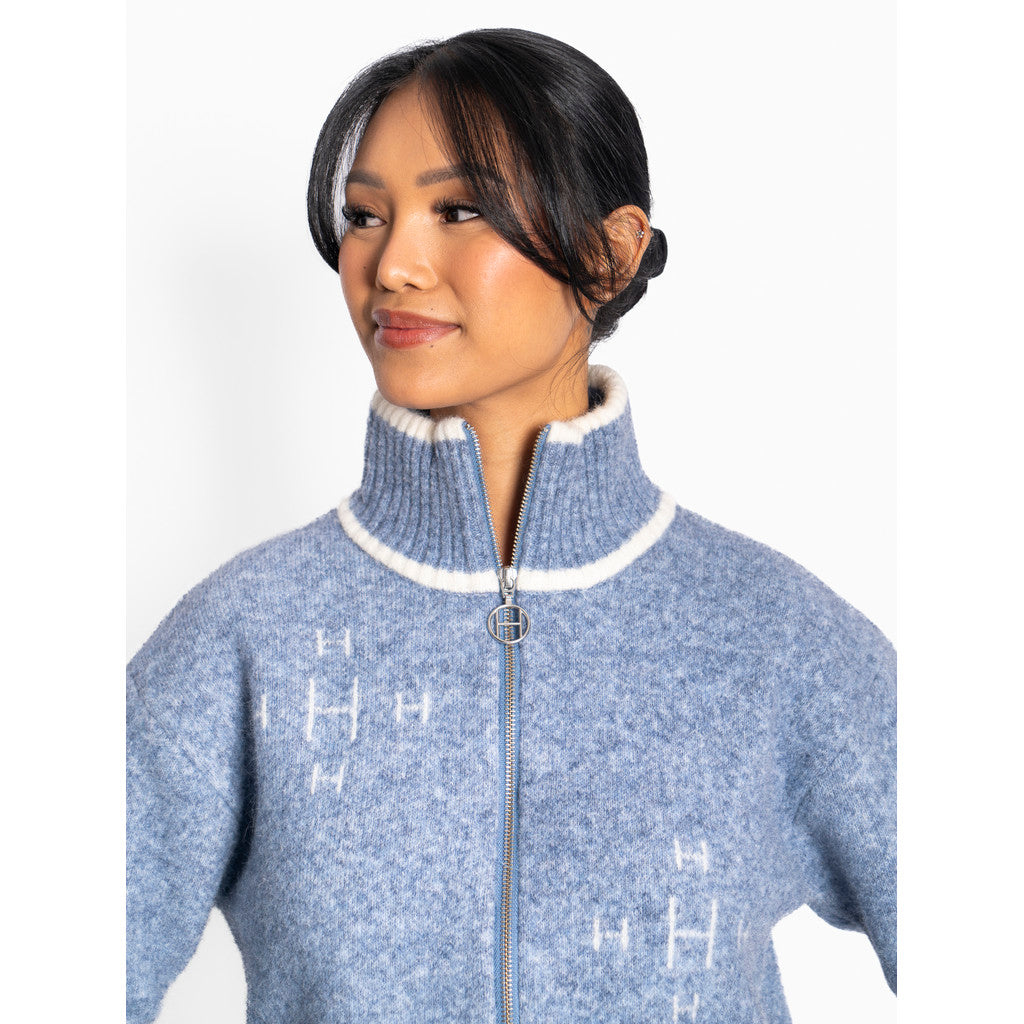 HÉST - IBEN ZIP CARDIGAN FADED DENIM