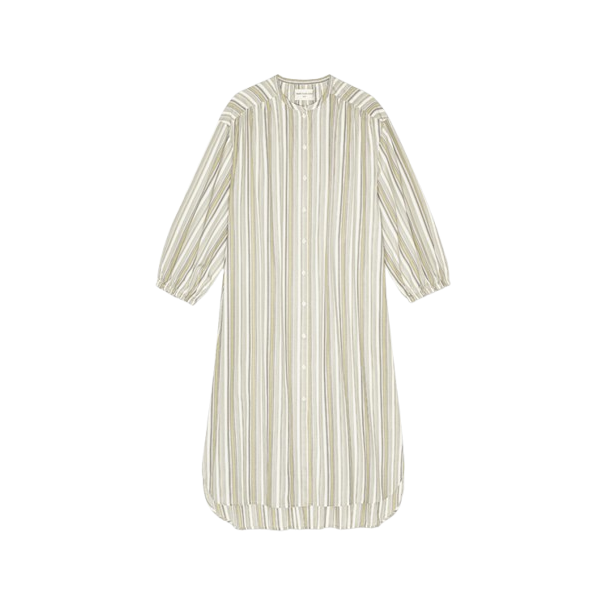 MOSHI MOSHI - LOLA SKJORTEKJOLE STRIPE OLIVE GRAY