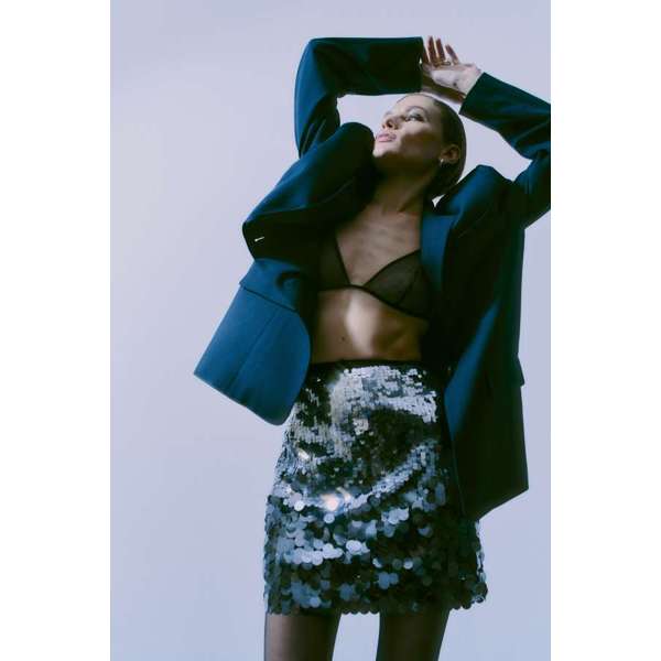 COPENHAGEN MUSE - SEQUINCE NEDERDEL SILVER GUNMETAL