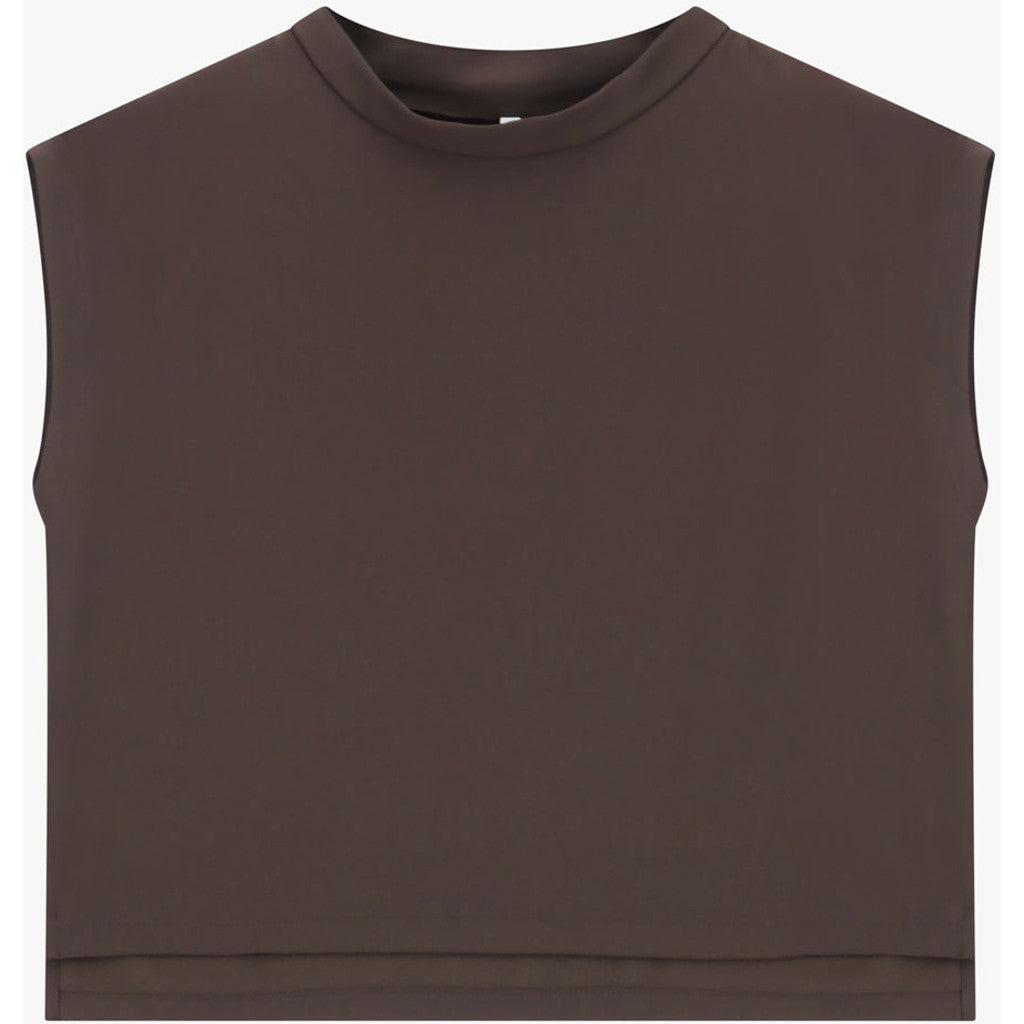 IMPERIAL - BLUSE MED RUND HALS CIOCCOLATO