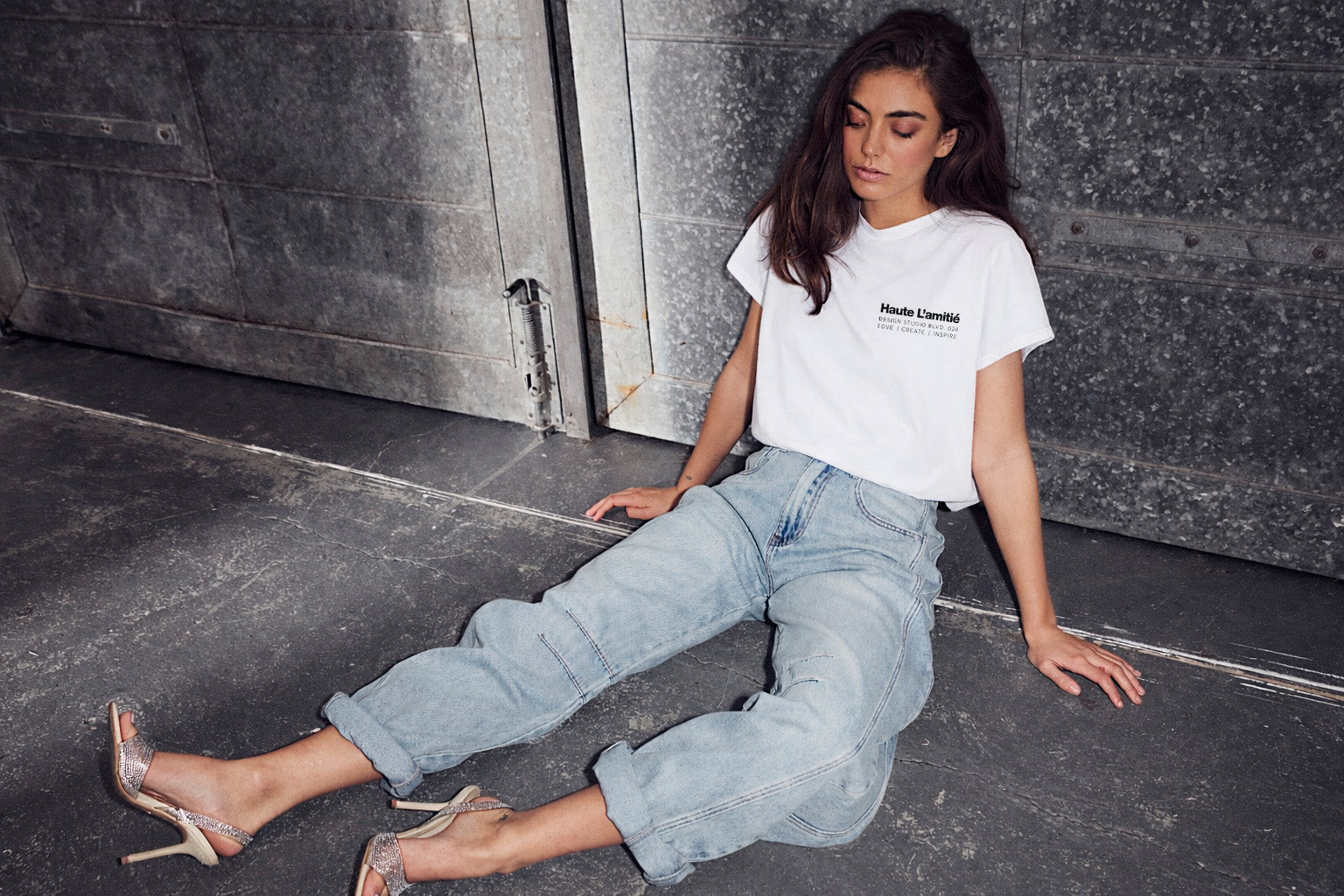 HAUTE L'AMITIE - DREW BARREL JEANS BLEACHED DENIM