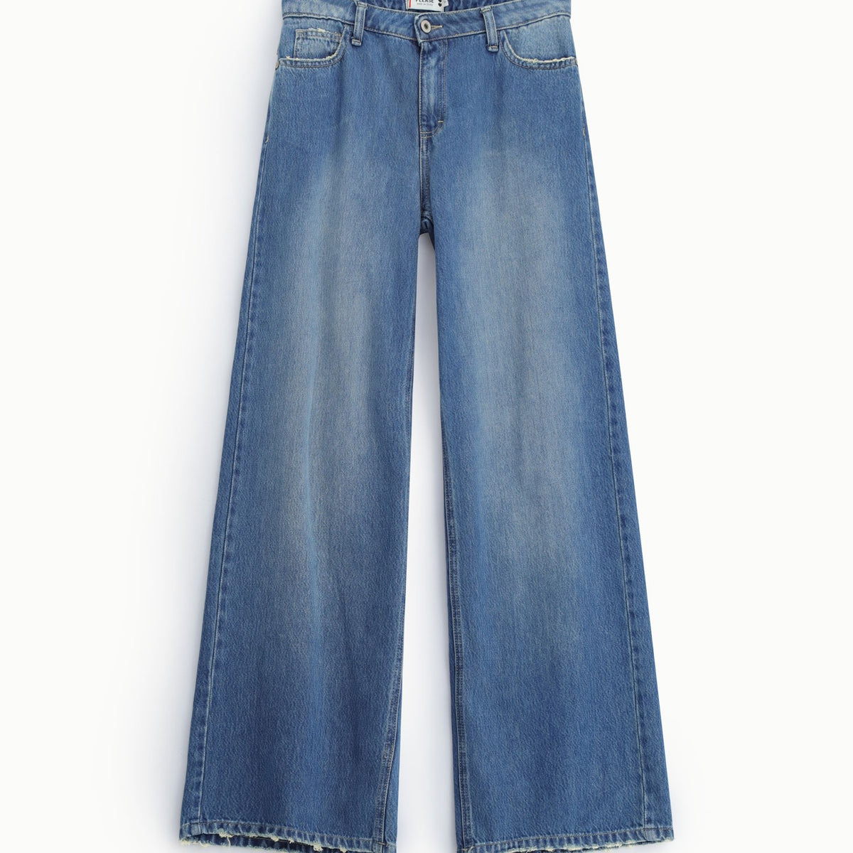 PLEASE JEANS - WIDE LEG JEANS MEDIUM BLUE