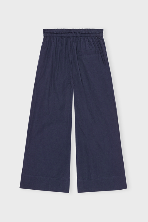 MOSHI MOSHI - STORIE PANTS POPLIN DARK NAVY