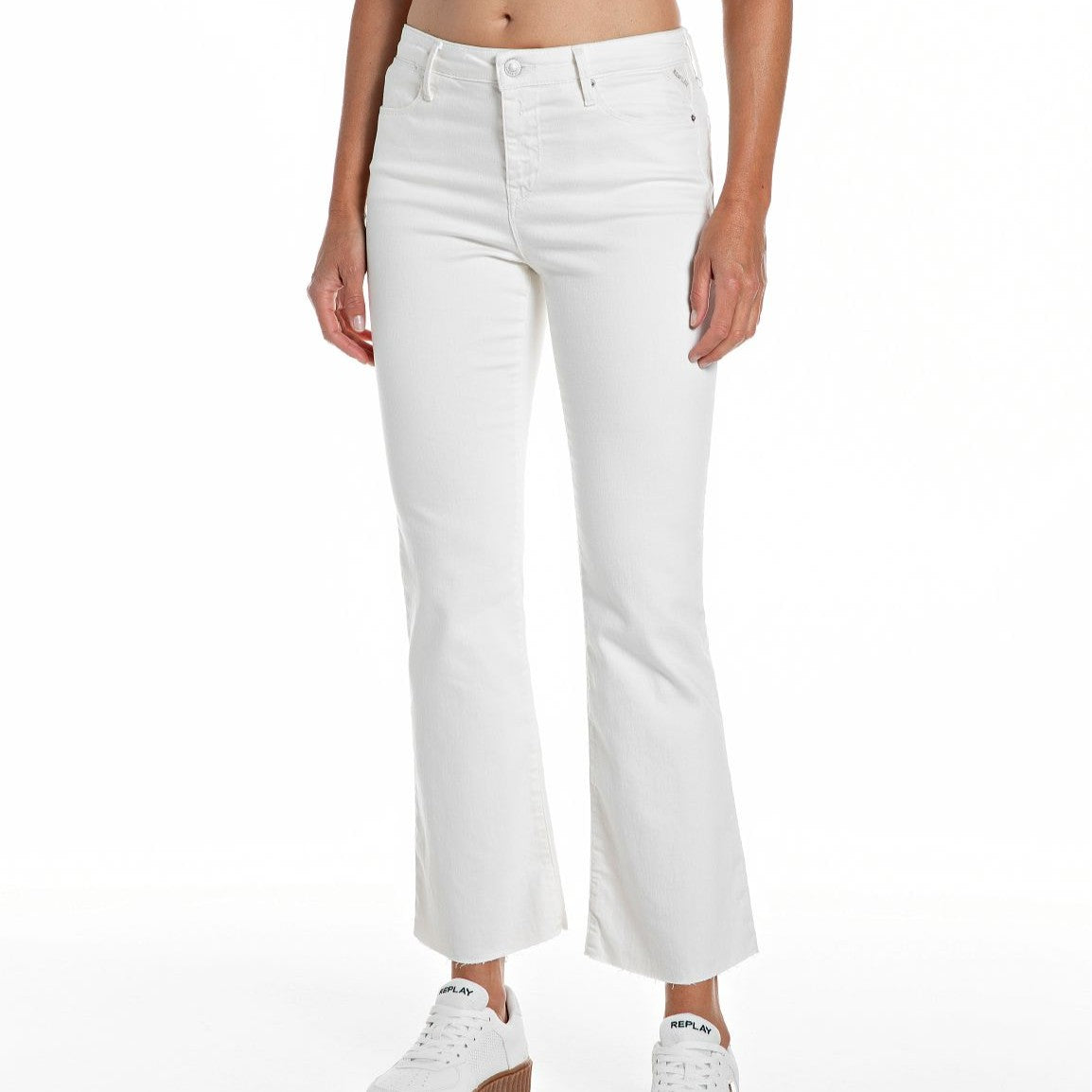 REPLAY - COLIE FLARE JEANS NATURAL WHITE