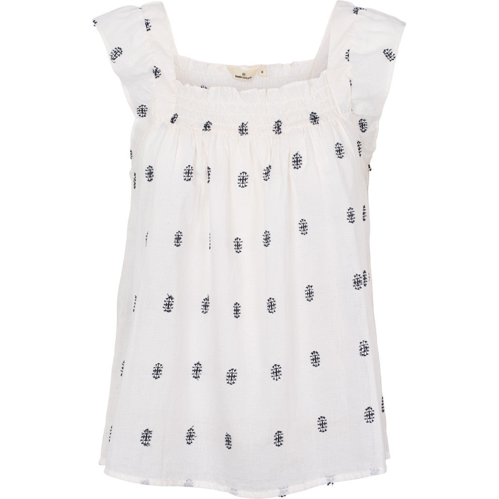 BASIC APPAREL - ADA TOP WHISPER WHITE/SKY