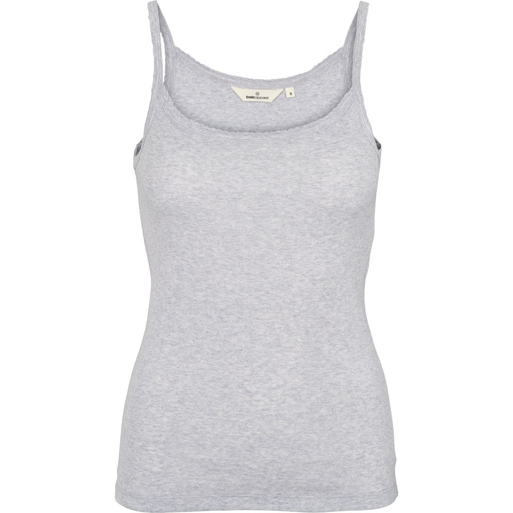 BASIC APPAREL - ARENSE TOP GREY MELANGE