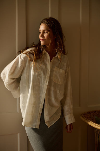 MOSHI MOSHI - AVALON SKJORTE OFF WHITE