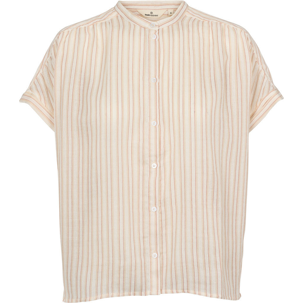 BASIC APPAREL - CALLI BLUSE SMOKEY GREY/CEDAR WOOD