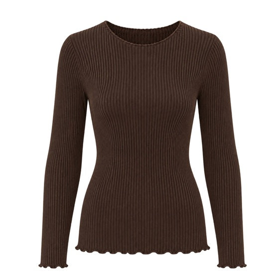 AMAZE - GEENA BLUSE CHOCOLATE