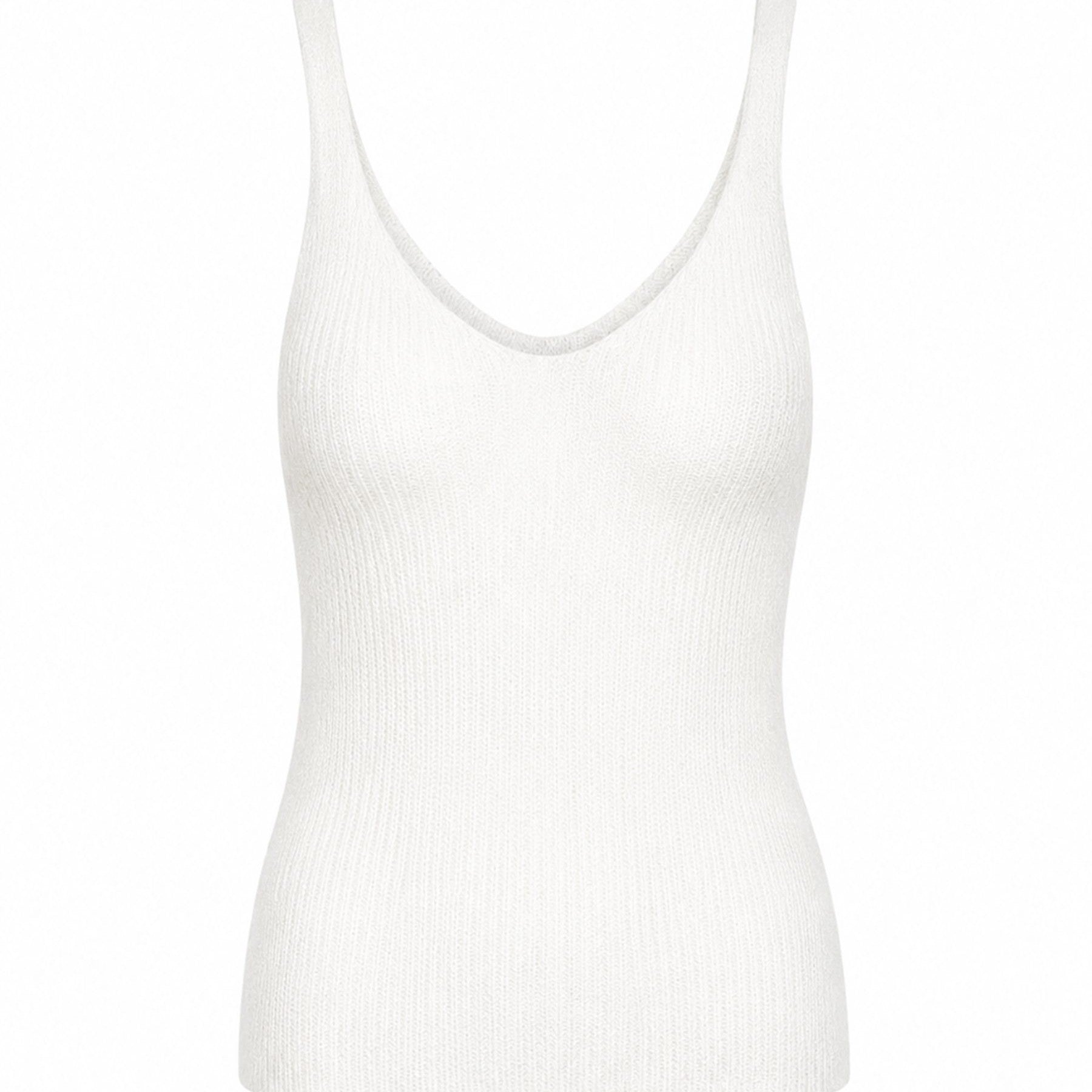 AMAZE CPH - ELLE STRIKKET TOP HVID