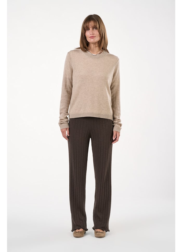 O'TAY - LACE BLUSE MINK