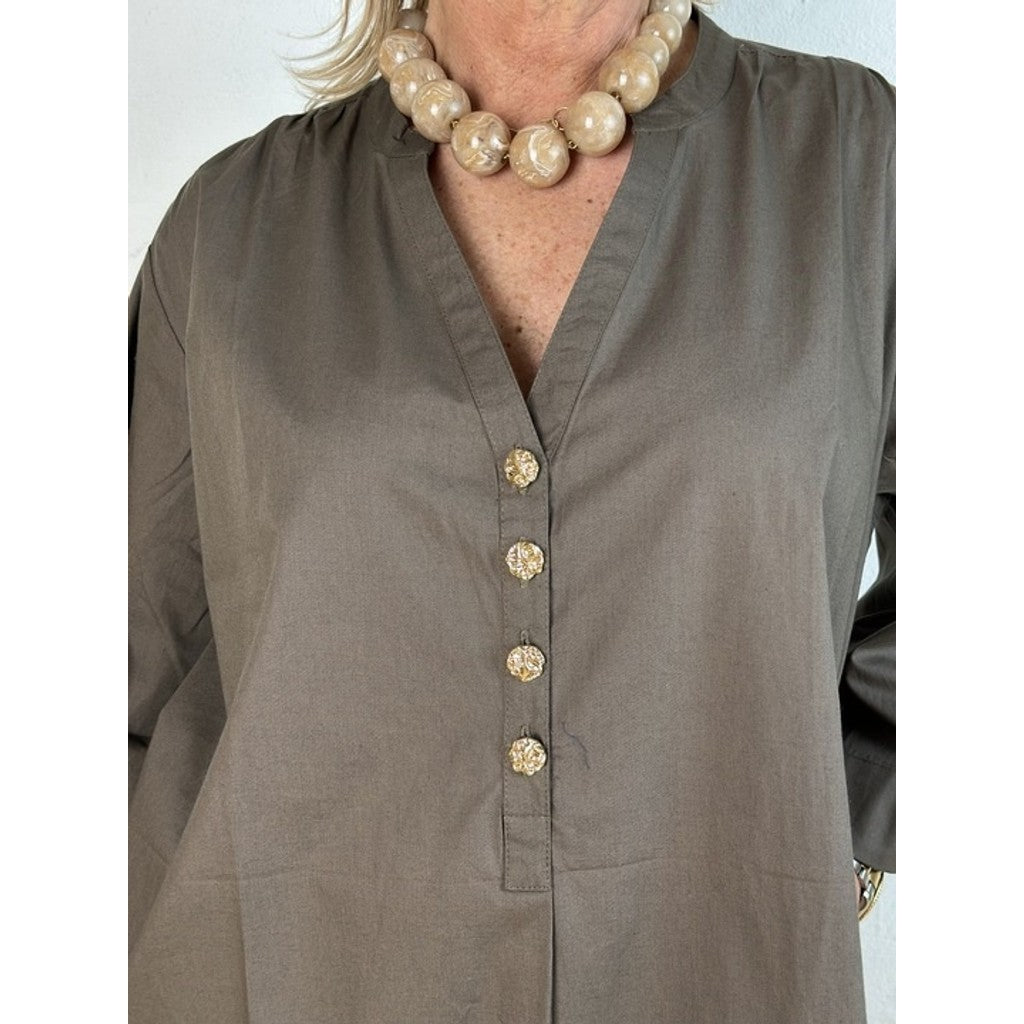 GASPAR - MUMBAI POPLIN KJOLE BROWN