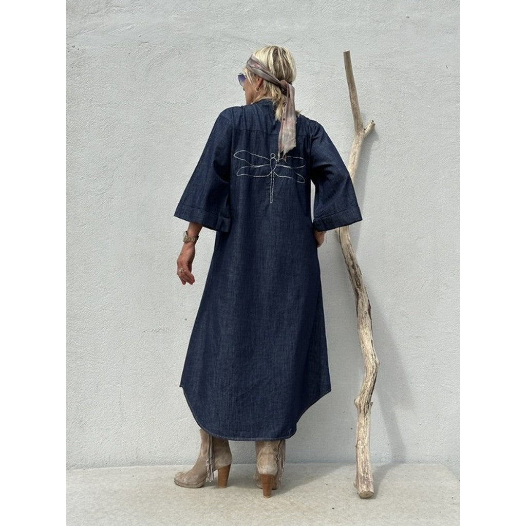 GASPAR - MUMBAI DENIM KJOLE BLUE