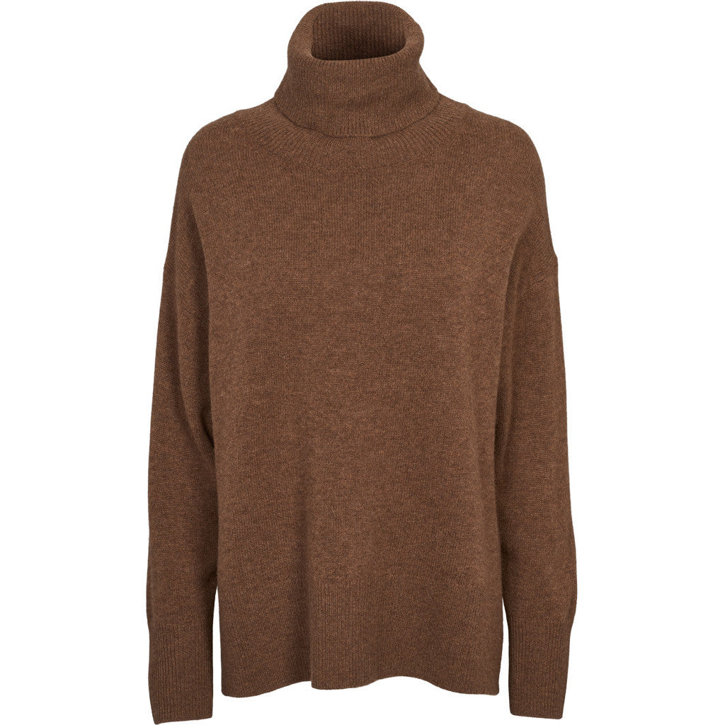 BASIC APPAREL - LIZ T-NECK FONDUE FUDGE