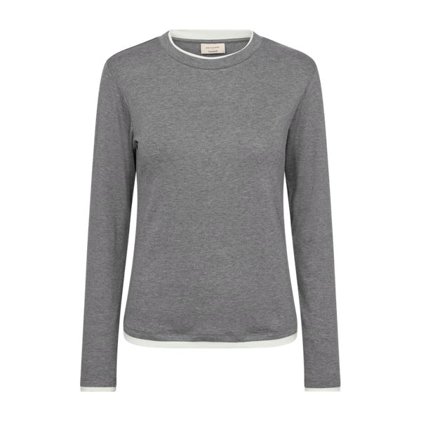 FREEQUENT - ALVIN T-SHIRT GREY MELANGE/STAR OFF WHITE