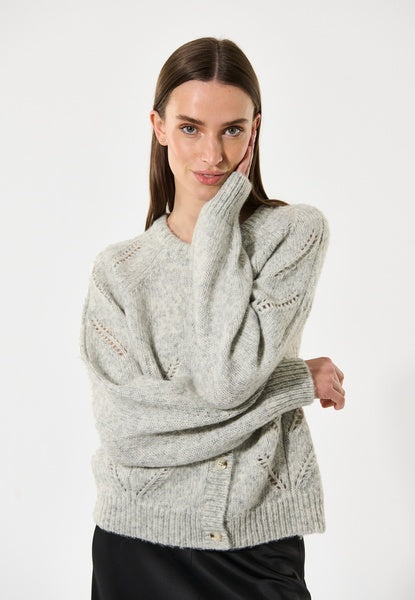 DEA KUDIBAL - SAMAR CARDIGAN GREY MELANGE