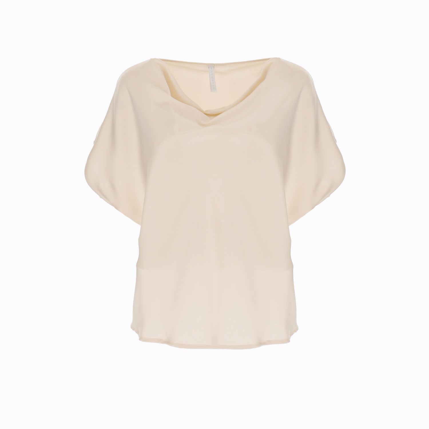 IMPERIAL - BLUSE MED VANDFALD CHAMPAGNE