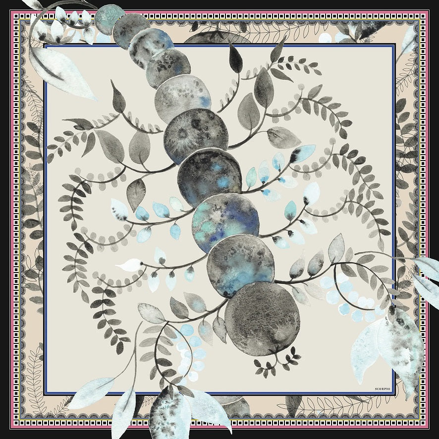 BELLA & VOSS - SILKETØRKLÆDE SKORPION