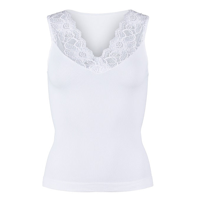 TIM & SIMONSEN - BELEN LACE TOP HVID